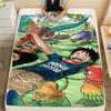 Koc Flanelowy z Nadrukiem Postaci z One Piece, Wysoka Jakość, Wygodny na Wszystkie Pory Roku, Wystrój Domu, Ciepło i Komfort, Idealny na Prezenty Świąteczne