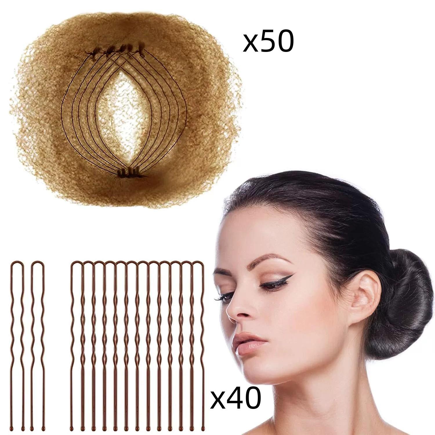 

90 шт. Выпрямитель для волос, сетка для пучка, пучок, прическа с цветком, скрытая сетка для волос, парик, одноразовые волосы