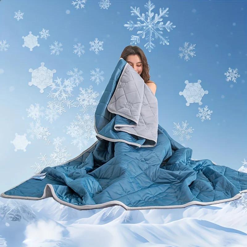 Summer Bed Cooling Blanket Silk Air Conditioner Quilt Is Soft, Breathable, Light, Heat Absorbing, Solid Color Pattern Quilt