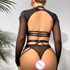 פורנו הלבשה תחתונה נשים גוף קוספליי סקסי גותי פתוח חזייה תחתוני סט תחתונים ללא מפשעת הלבשה תחתונה לוהטת ארוטית ביגוד אקזוטי תחפושות