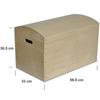 Coffre - Creative Deco - Malle Jouet - Bois - Non Peinte - 56,5 x 33 x 36,5 cm