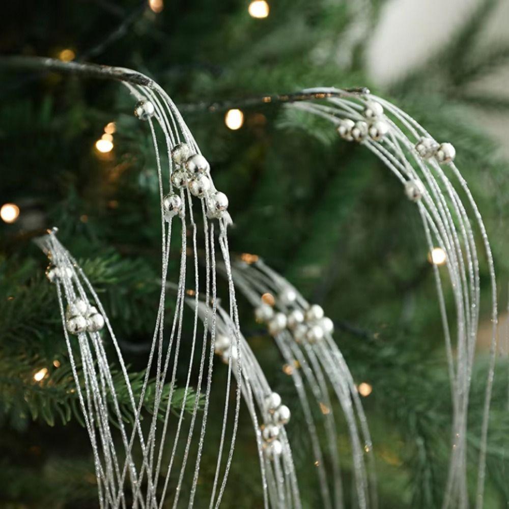 Artificial Christmas Glitter Branches Plastic Christmas Tree Decoration Home Decoration