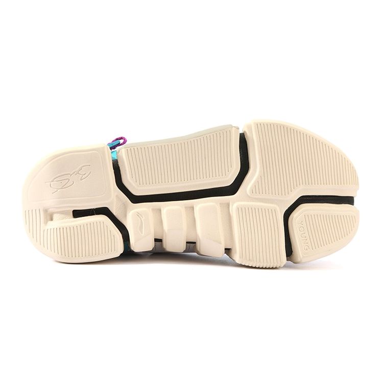 Li Ning Childrens Wudao Comfortable Daily Shock Absorbing Wear Resistant Rebound Casual Shoes Kids Casual Shoes Blue Purple YKCQ214-1