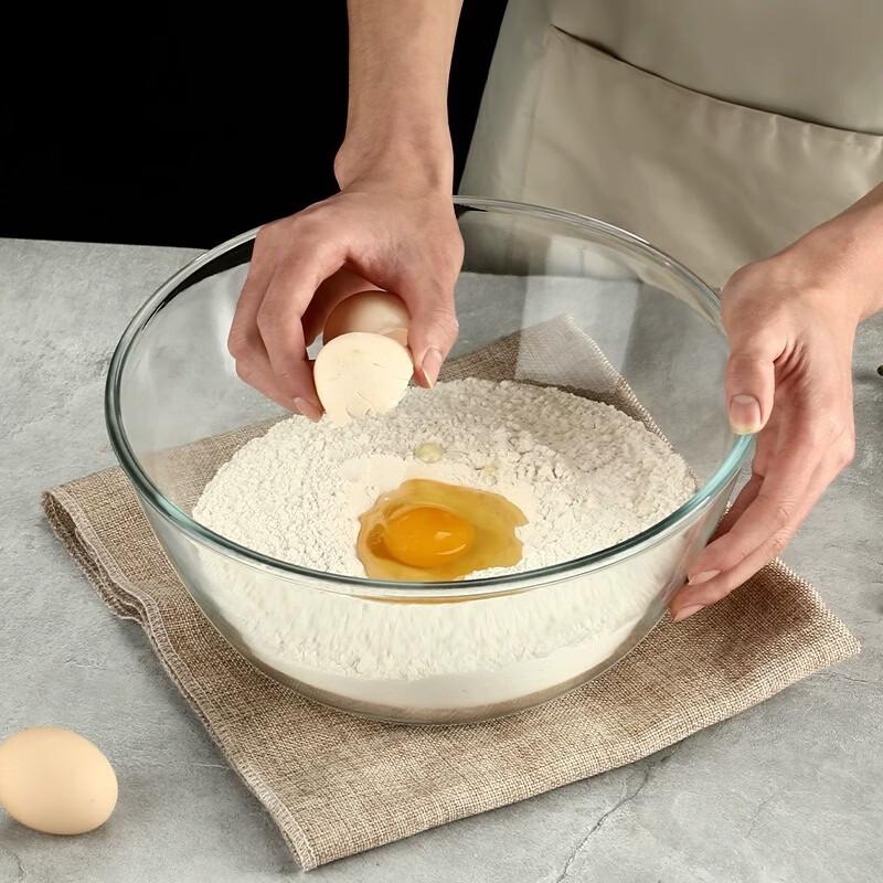 Ru Han Thickened 4.5L Non-stick Glass Mixing Bowl with Lid