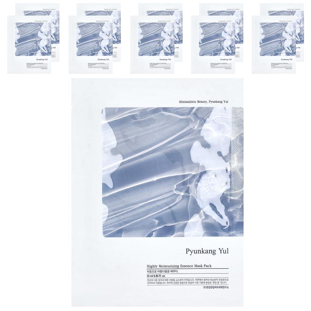 Pyunkang Yul, highly moisturizing essence beauty mask pack, 10 sheets, 25ml (0.85fl oz) each