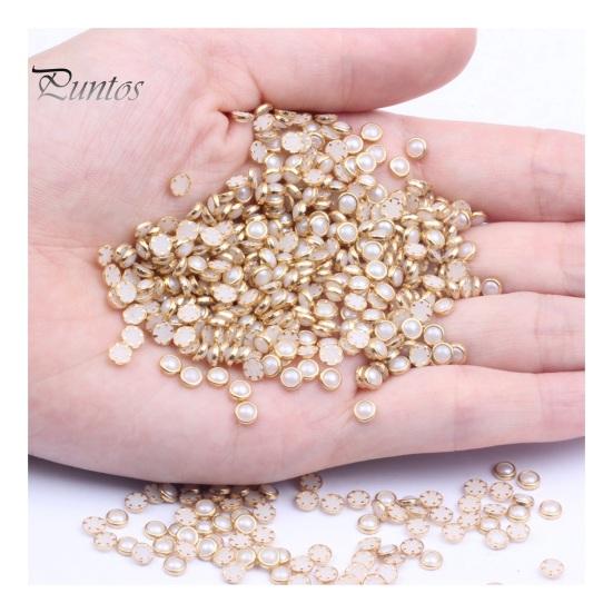 

100 шт. металлические бусины для ногтей со стразами, полукруглые бусины для ногтей ручной работы «сделай сам», красивые блестящие украшения, зажим для головы, принадлежности для самостоятельного изготовления C