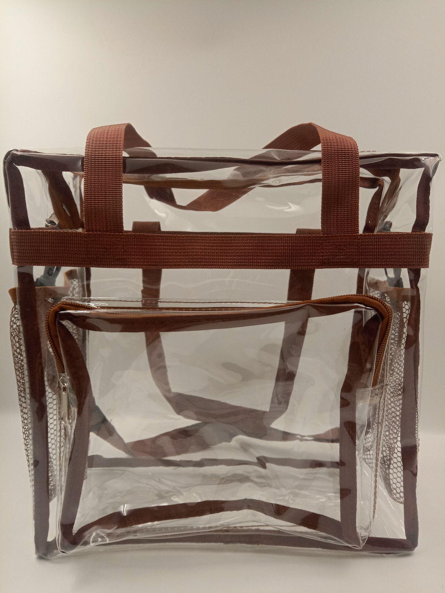 Bestseller Wasserdichter Jelly Rucksack mit großem Fassungsvermögen - PVC Reiseaufbewahrungstasche 30x30x15 cm braun