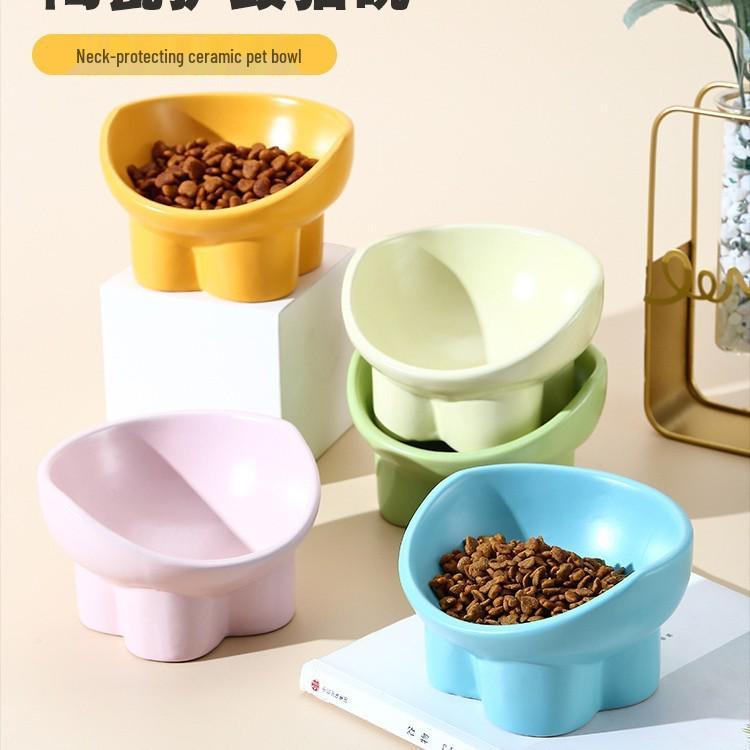 

Скидка для новичков: Керамическая миска для кошек и собак с наклонным дизайном большого диаметра Pet Cat Bowl - Ceramic - Random 1 Piece