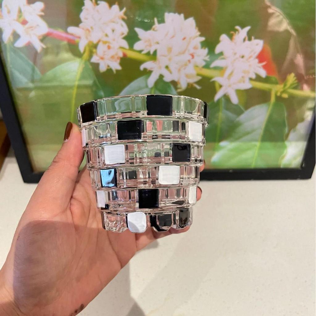Rainbow Sheen Hand-Painted Glass Cup - Bling Design for Summer