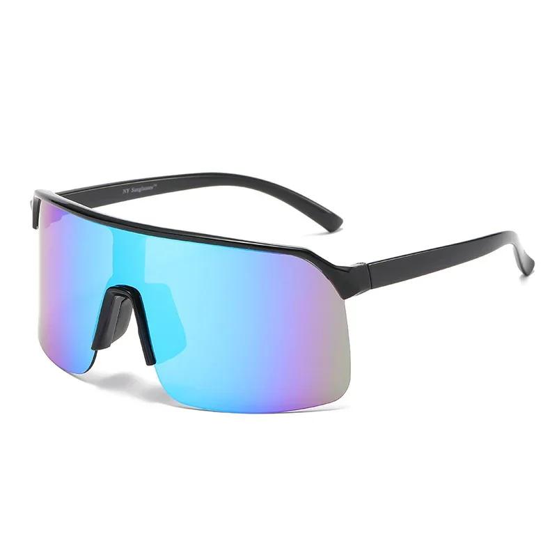 Oversized Sports Cycling Sunglasses Men Trend Half Frame Road Bicycle Sunwear Outdoor Windproof Sports Riding Shade Sun Glasses