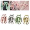 Massage roller multifunctional ring leg roller muscle roller 18 wheels pink