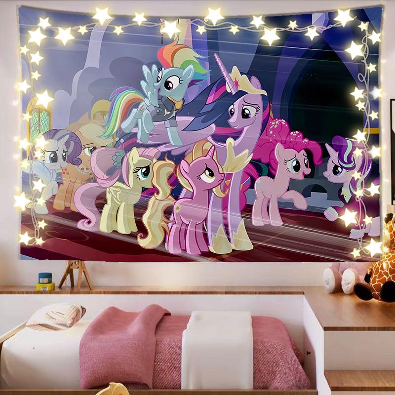 My Little Pony Tapestry - Cute Girls' Room Dorm Decor Wall Hanging Backdrop.