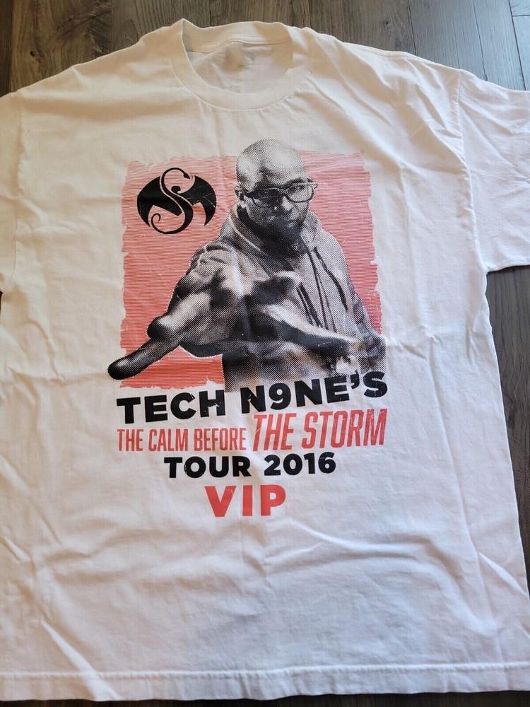 Tech N9ne Calm Before The Storm Tour T-shirt Cotton For men Women S-4XL BO1139 Unisex T-Shirt XXXXL