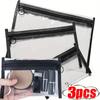 1/3pcs Black Transparent Durable Travel Cosmetic Organizers Water-Resistant Toiletry Pouch Set Girls Lightweight  Storage Bags