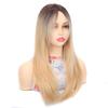 Syntetické dlouhé rovné vlasy paruka blond Ombre barva pro ženy, dívky pro každodenní použití
