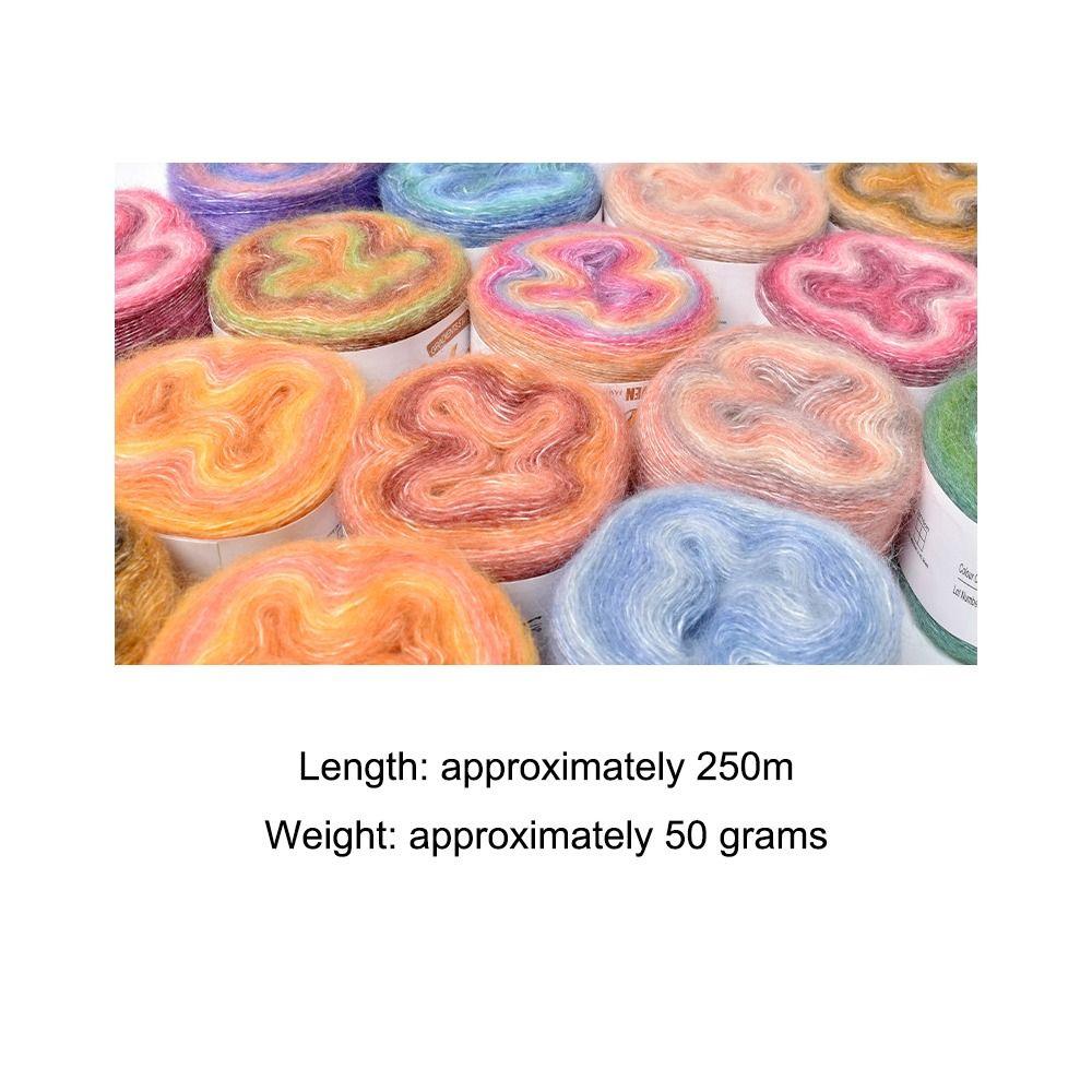 250M Lente/Zomer Kleurverloop Cake Garen Haken Handgeweven Zacht Garen DIY