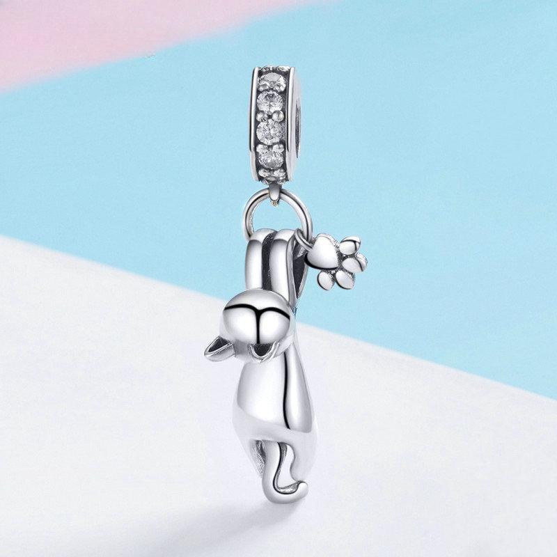 Sticky Cat Footprints Pendant Charms Fit Women Bracelets AVE