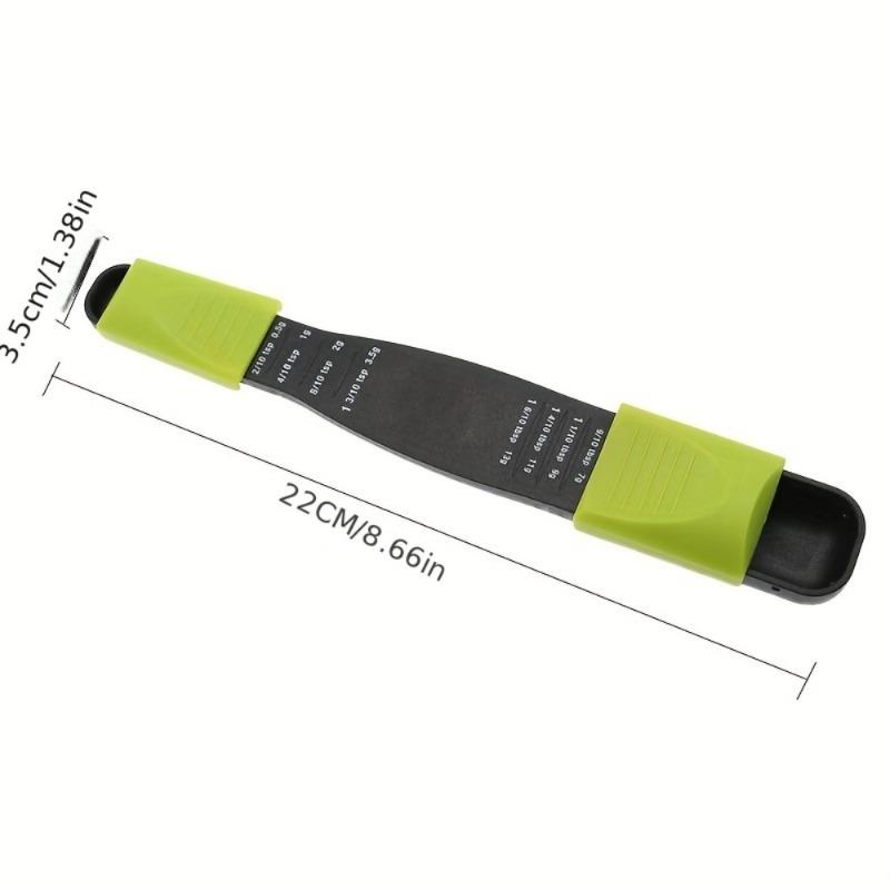 1 pz Cucchiaio Dosatore Regolabile a Doppia Estremità Strumento di Misurazione All-in-one per Cucina e Pasticceria