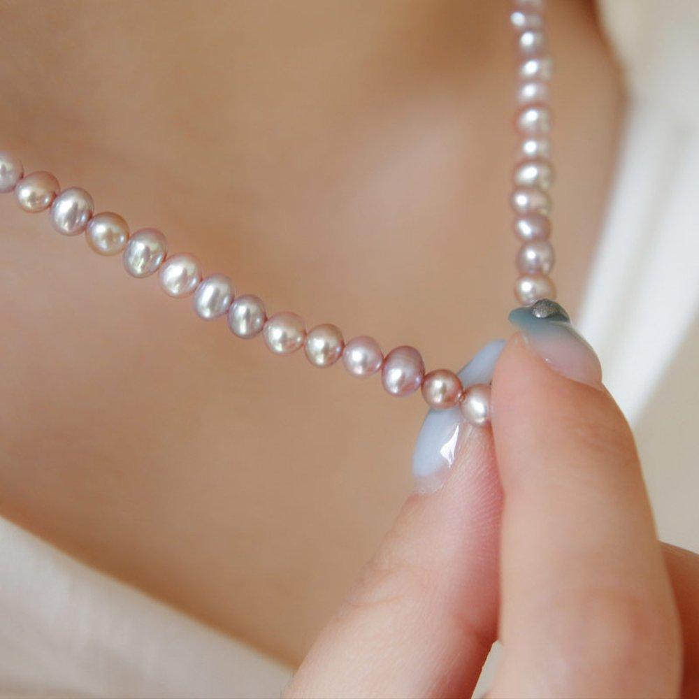 Bydaisy Light Purple 4.5mm Freshwater Pearl Necklace Bn0498