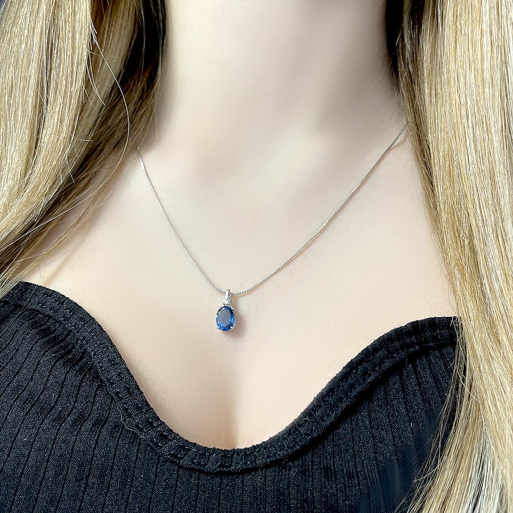 Silver Pendant with Nano Tanzanite 1.6ct (2110194)