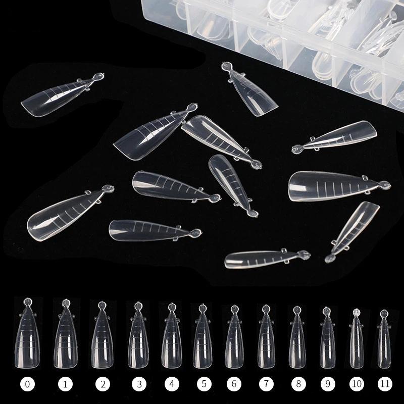 

120Pcs Quick Building Nail Mold Tips Dual Nail Extension Form Full Cover Finger Nail Art Extend Builder Mold False Manicure Tool onesize