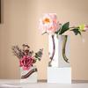 Modern Color Special-shaped Ceramic Vase Art Streamline Color Irregular Hydroponic Vase Flower Arrangement Container Decoration