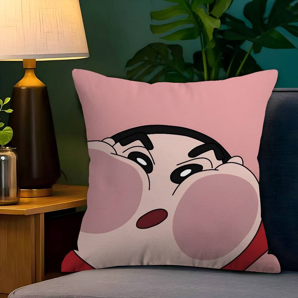Crayon Anime S-Shin Cartoon Chan Personalized Pillow Cover Kids Bedroom Wild Party Decor Pillowcase Kid Birthday Shower Gift