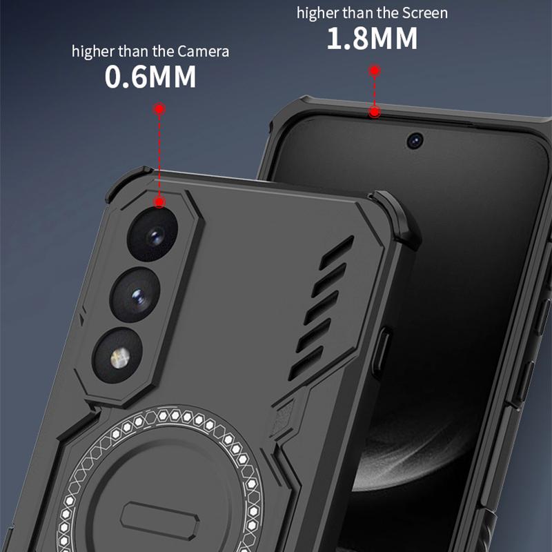 KEYSION Hollow Heat Dissipation Case for OnePlus Nord 5 5G Silicone+PC Magnetic Cooling Shockproof Phone Cover for 1+ Nord 5 5G