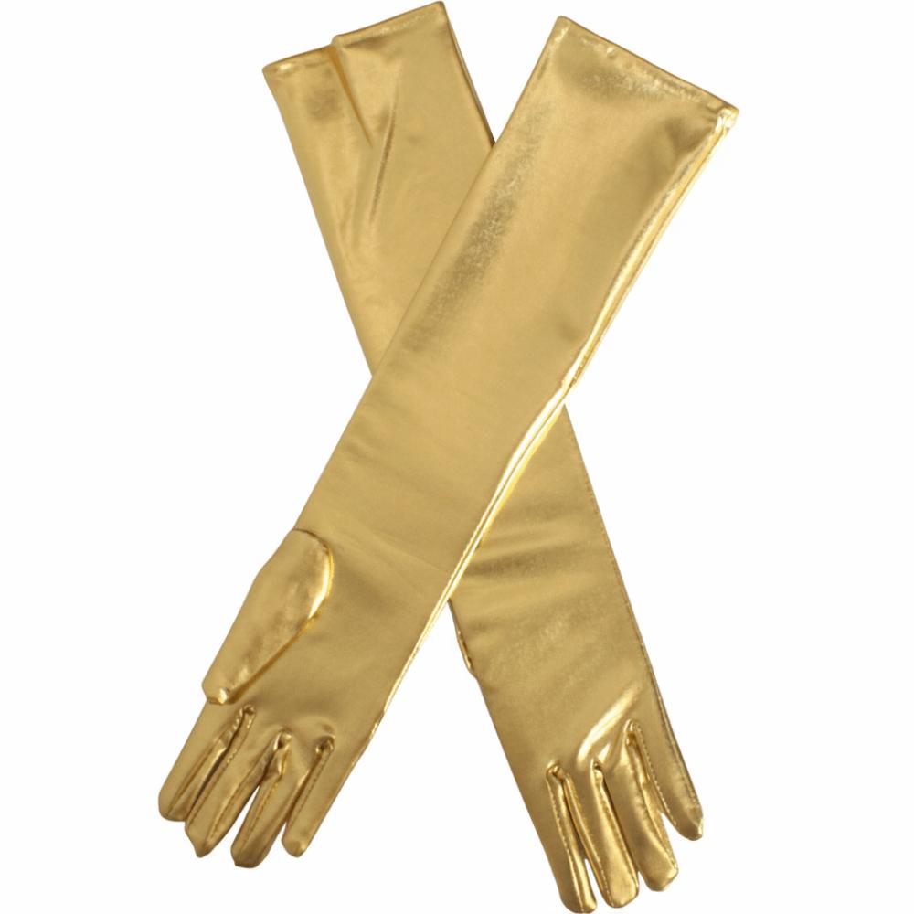 Shiny Clubwear Mittens Gold Silver Color Etiquette Gloves Fashion Punk Mittens  Halloween