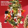 4 Stück Weihnachtlicher Nussknacker Soldat 13CM Kleine Marionette Handwerk Weihnachtsbaum Hängeanhänger Ornament Festgeschenk Heimdeko