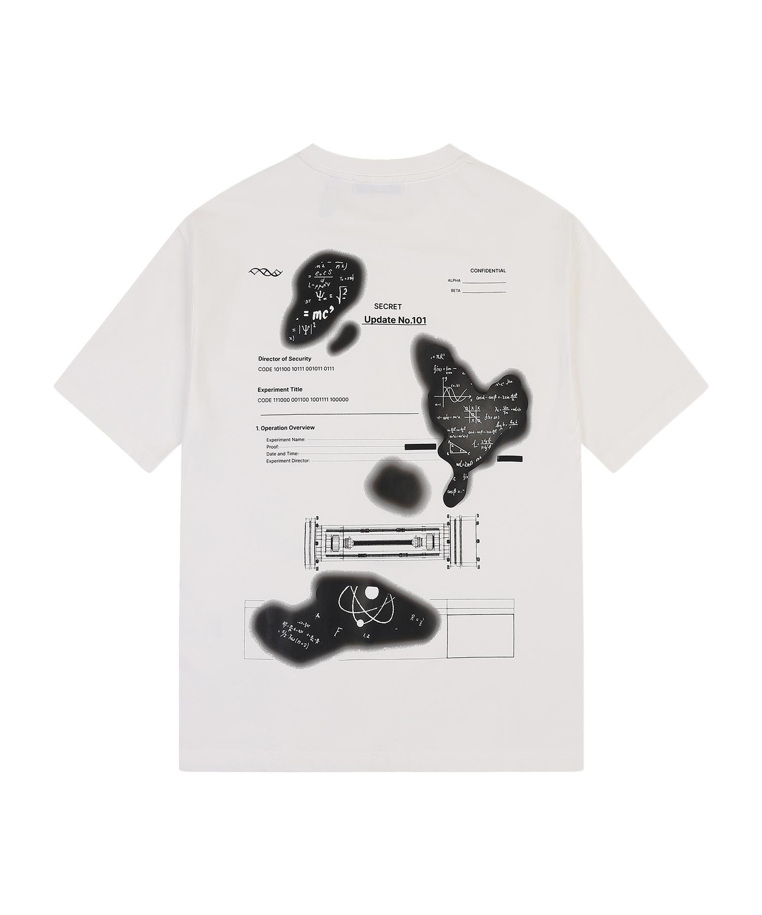 Rap One One Burnt Hole Back Print T-Shirt (White) Wh/M