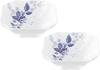 Wedgwood Official Wedding Gift Strawberry Bloom Indigo Small Wedding Gift for the Bride and Officially Imported Wrapping Bowls, 14x14cm, Pair,