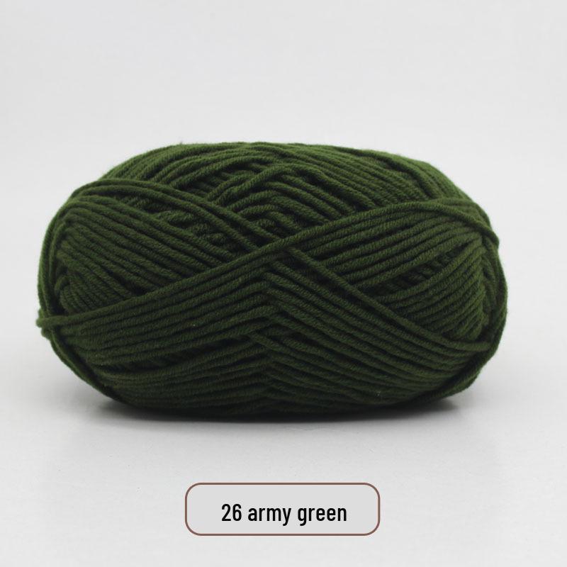 5-Strand Milk Cotton Yarn Scarf & Hand-Knitted Hat Yarn - Baby Soft, Medium Thickness, Free Shipping