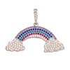 New Trendy Shining Space Sun Moon Star Charm Pendant, Gold Inlaid Cubic Zirconia Jewelry Necklace Bracelet Making Supply L44