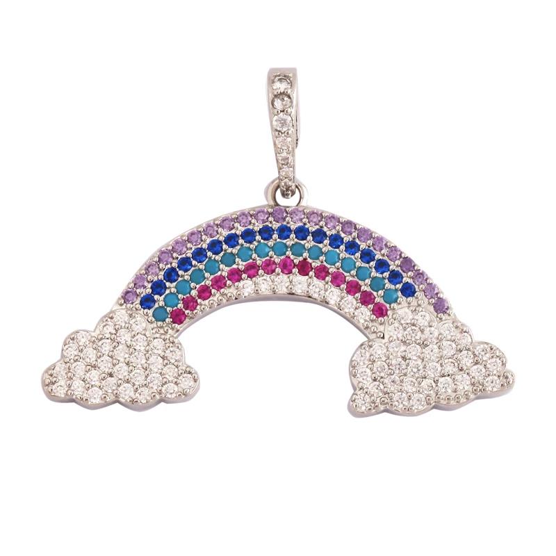 New Trendy Shining Space Sun Moon Star Charm Pendant, Gold Inlaid Cubic Zirconia Jewelry Necklace Bracelet Making Supply L44