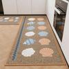 Absorbent Non-Slip Kitchen Floor Mat Set: Durable, Easy-Care, Dirt Resistant, Two-Piece.