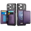 Magnetic Leather Card Bag Wallet Case For iPhone 17 Pro Max 16 15 14 13 Pro Max 12 11 Air Luxury Removable Card Holder Stand Phone Back Cover