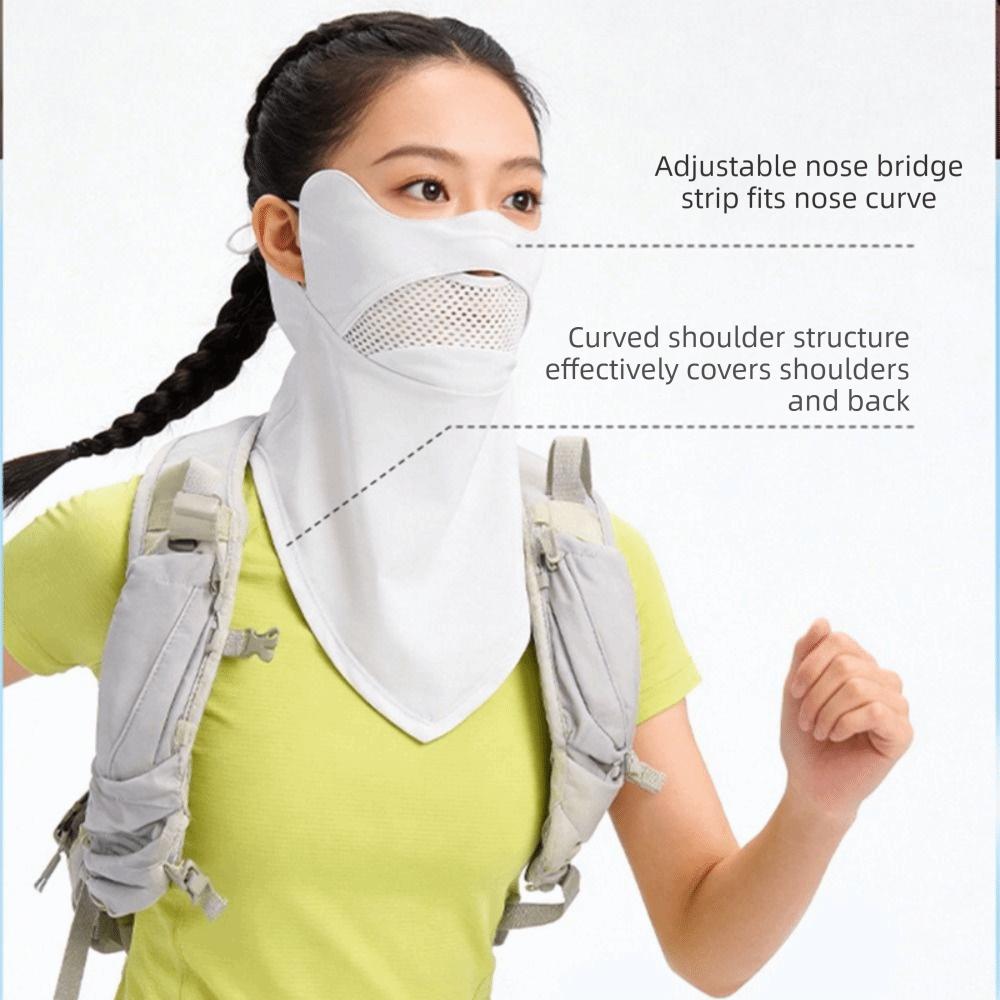 Breathable Sunscreen Mask Summer Face Gini Mask Adjustable Face Cover Hiking