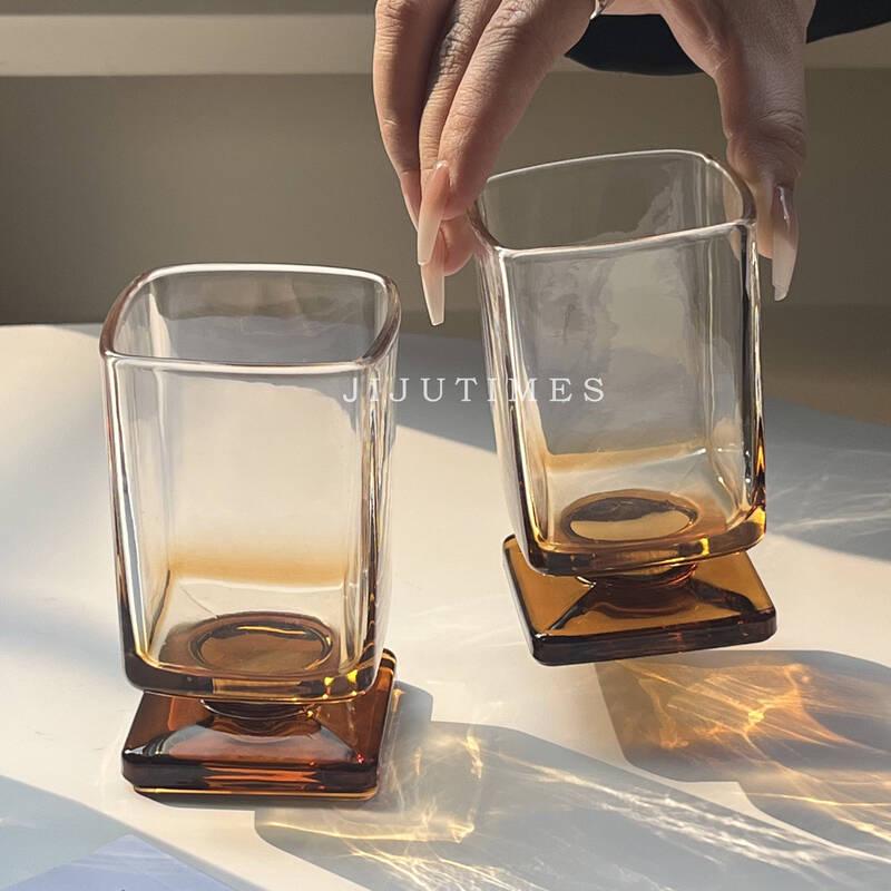 ZISIZ Handmade Vintage Low-Foot Glass