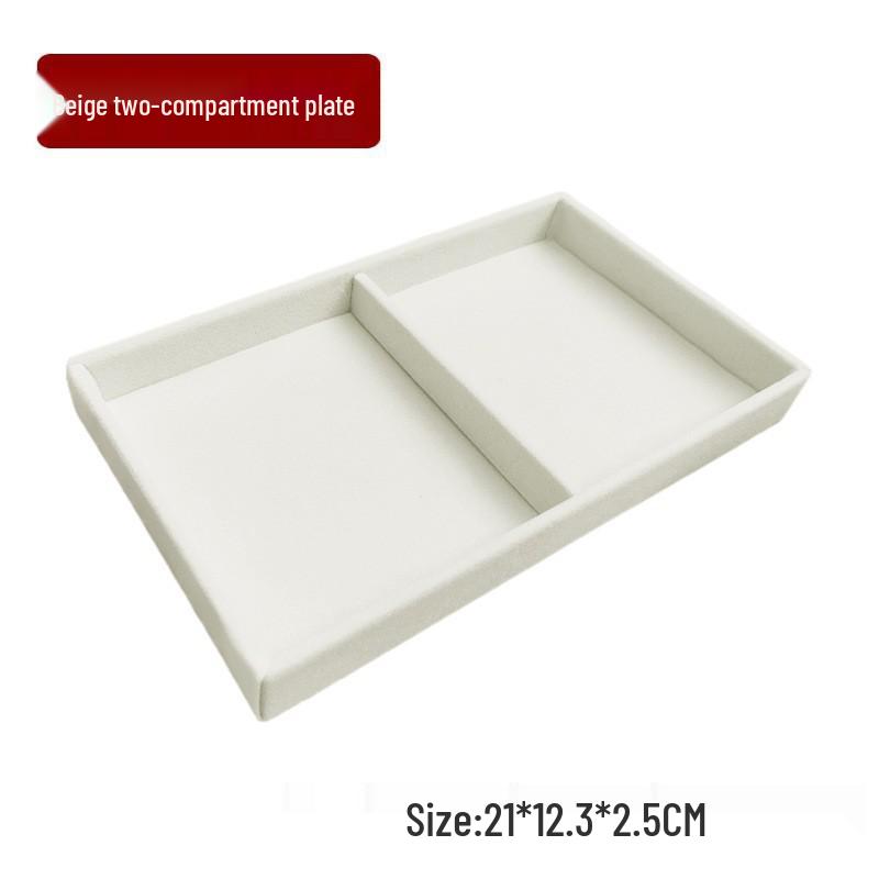 Velvet Jewelry Display Tray: Ring & Bracelet Organizer with Inner Storage