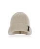 Bajal Va Patch Wide Brim Knit Bucket Hat Beige