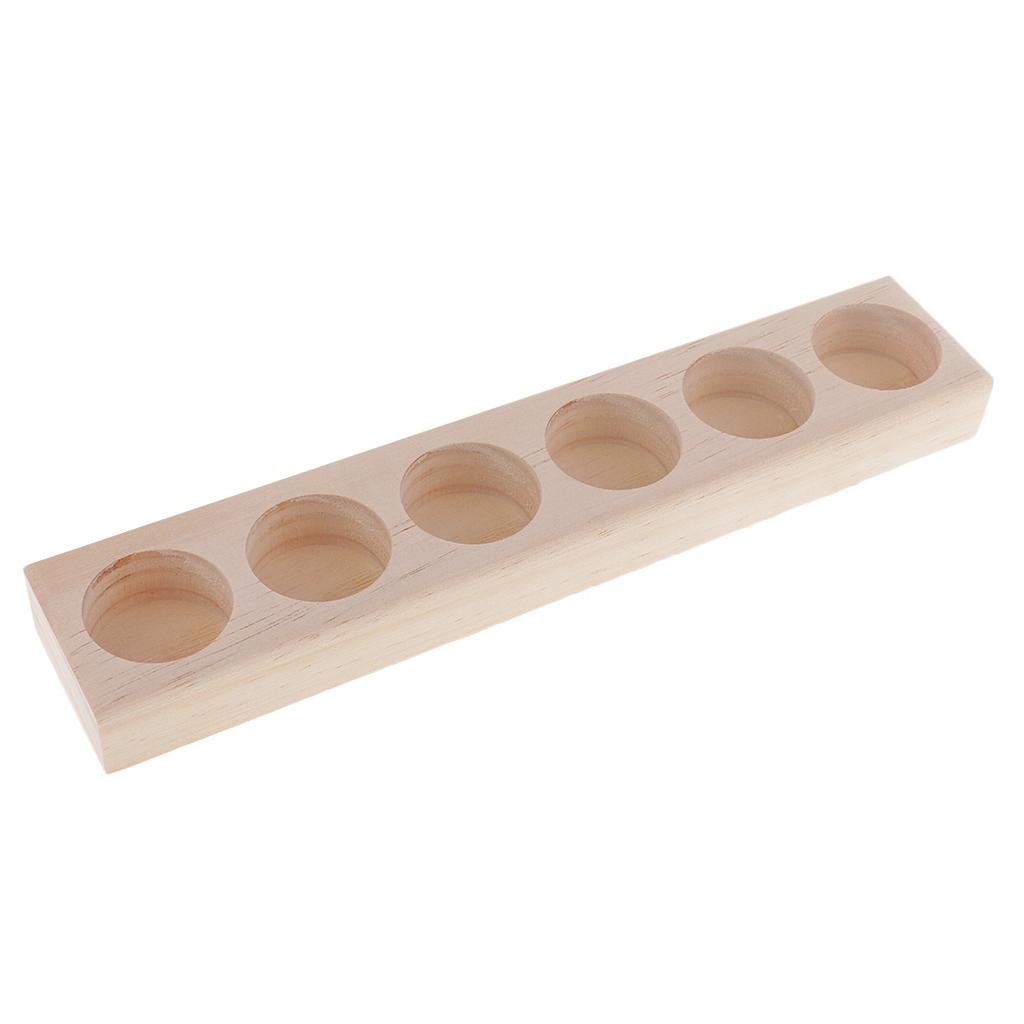 Wooden Essential Oil Display Stand One Tier Organizer Box Tray Shelf for Storing and Presenting Roller Bottles