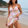 Women's Print  Swimwear Sense Bikini With Chest Pad No Steel Bra Swimwear