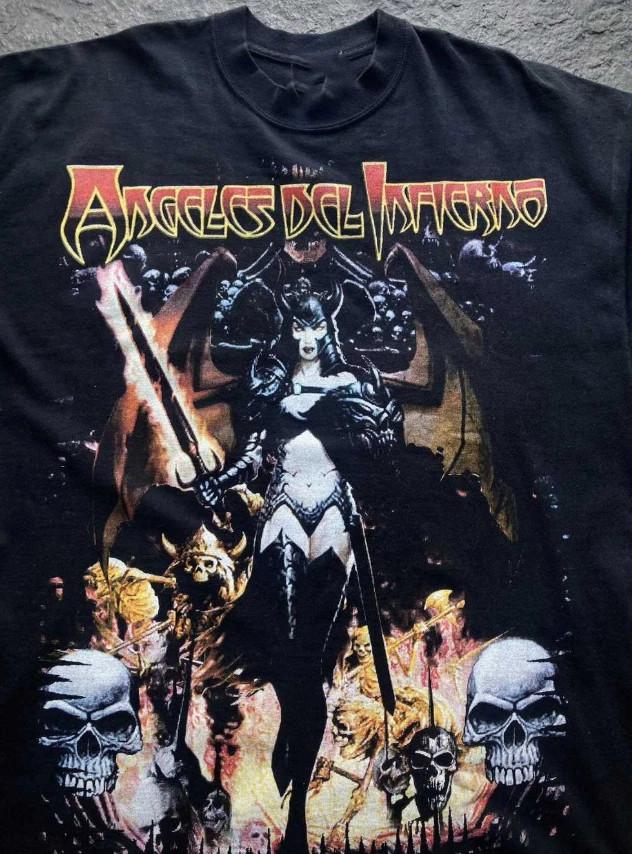 Band Angeles Del Infierno Mexican Tee Music Gift For Fan Cotton TU297 S