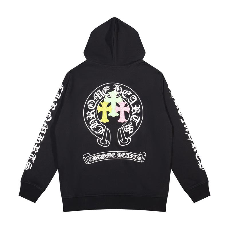 Chrome Heart Pure Cotton Terry Zip-Up Hoodie with Hood