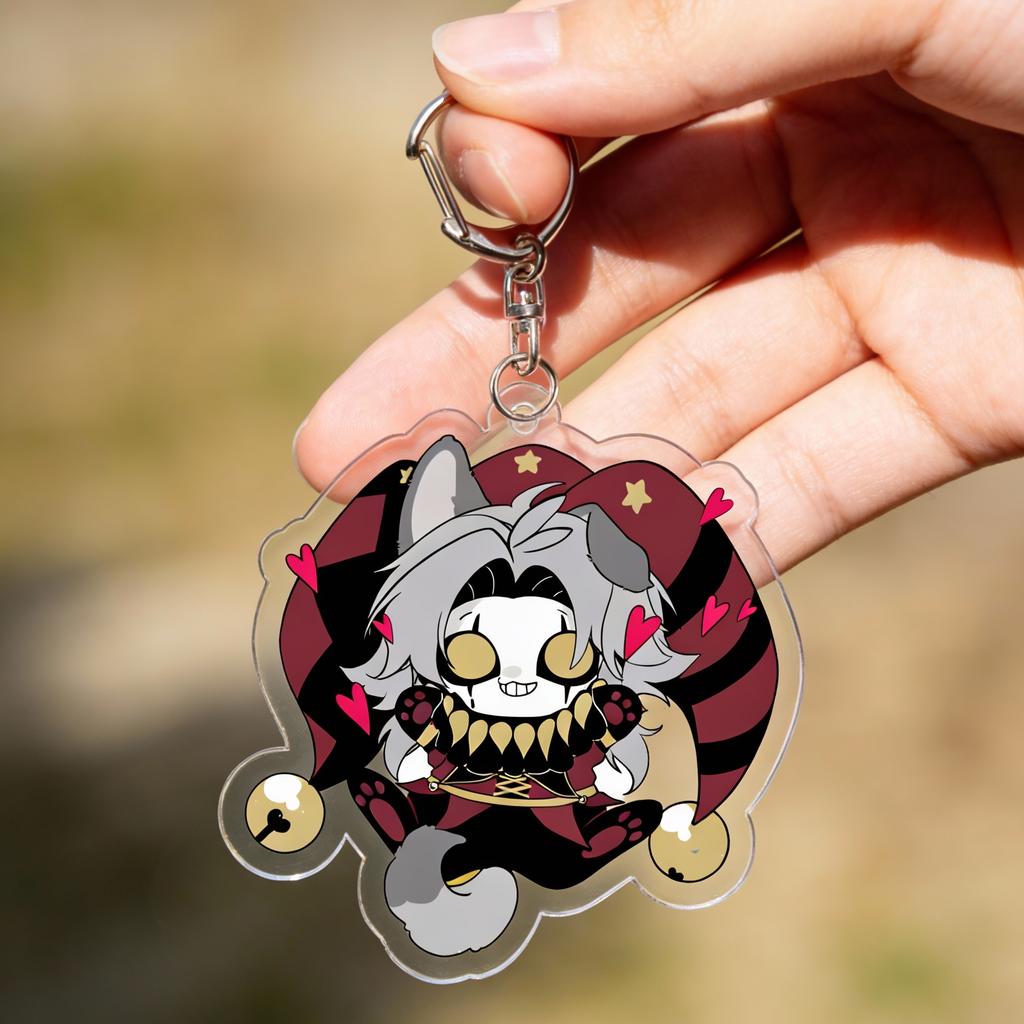 The Freak Circus Otome Game Acrylic Keychain 5.5cm Pierrot Harlequin Double-sided HD Print Collectible Desk Decor Fan Gift