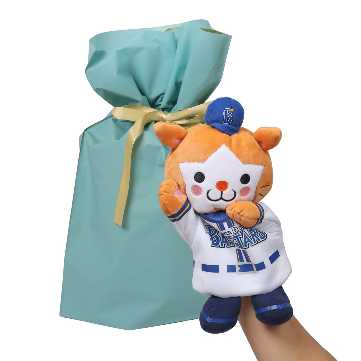 

Yoshitoku Starman Hand Puppet total DeNA Official Licensed Comes in a gift bag Blue color DB. (29cm length) [Yokohama BayStars] Product, (with