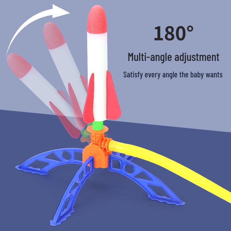Children's Foot-Powered Luminous Rocket Launcher Outdoor Toy