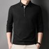 Limid Men Texture Colorblock Button Collar Polo Shirt Dmg Jua Q4311367