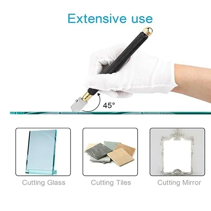 TC-17 Professional Glass Cutting Wheel Glass Cutting Hand Tool Glass Cutter Ceramic Tile Cutter TC-17 B Toyo Type Metal Handle